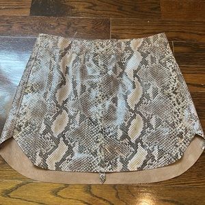 Snakeskin Mini Skirt
